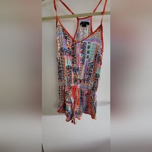 Colorful Patterned Women's Romper